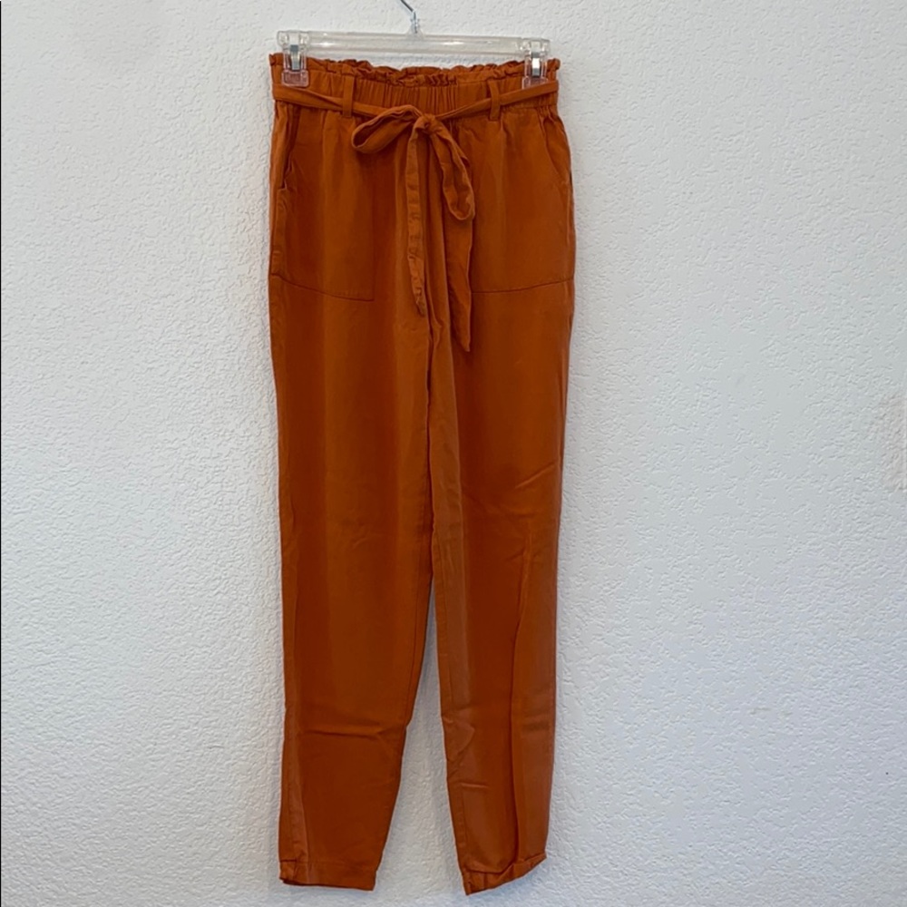 Orange high waisted pants